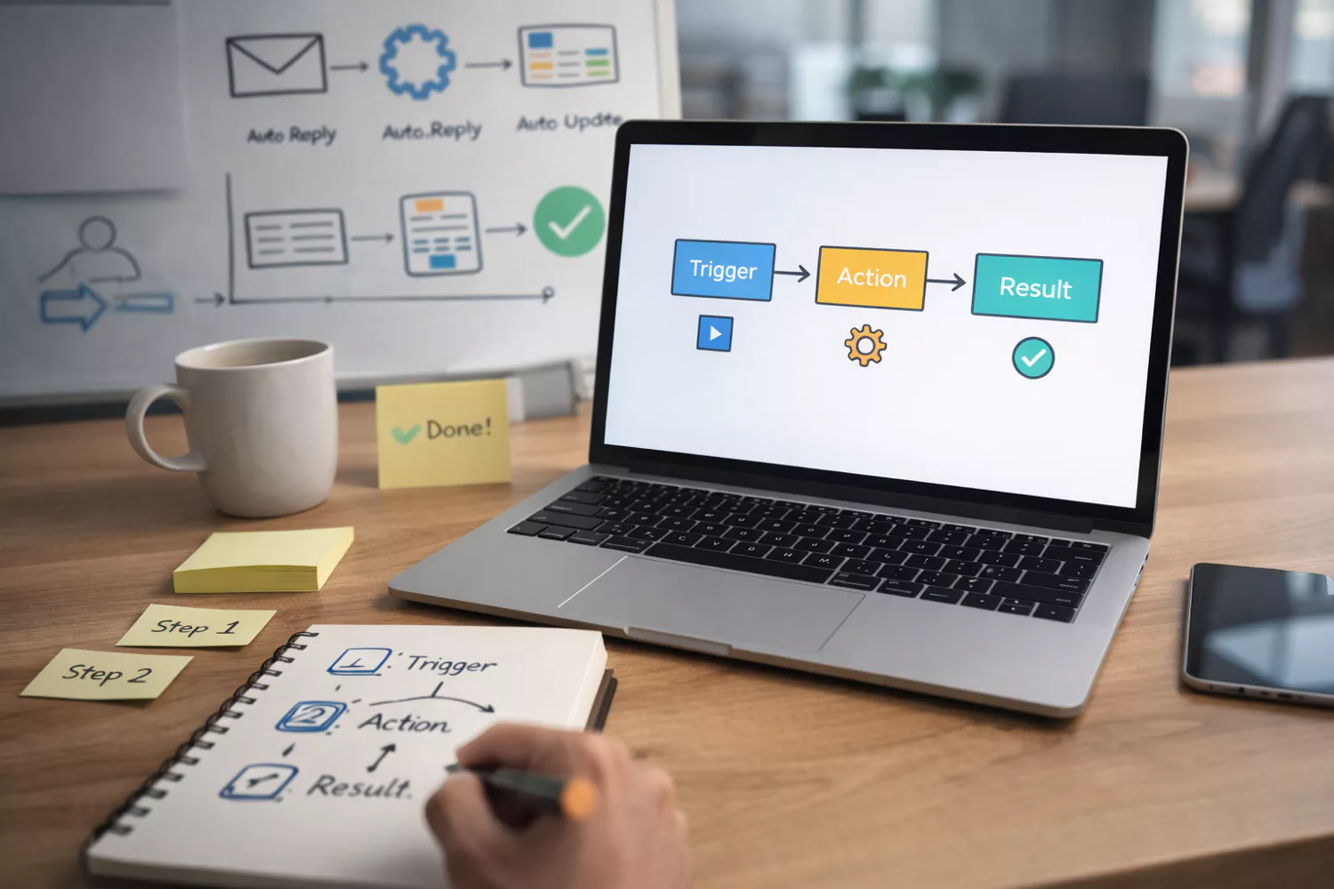 Robotic arm representing AI automation