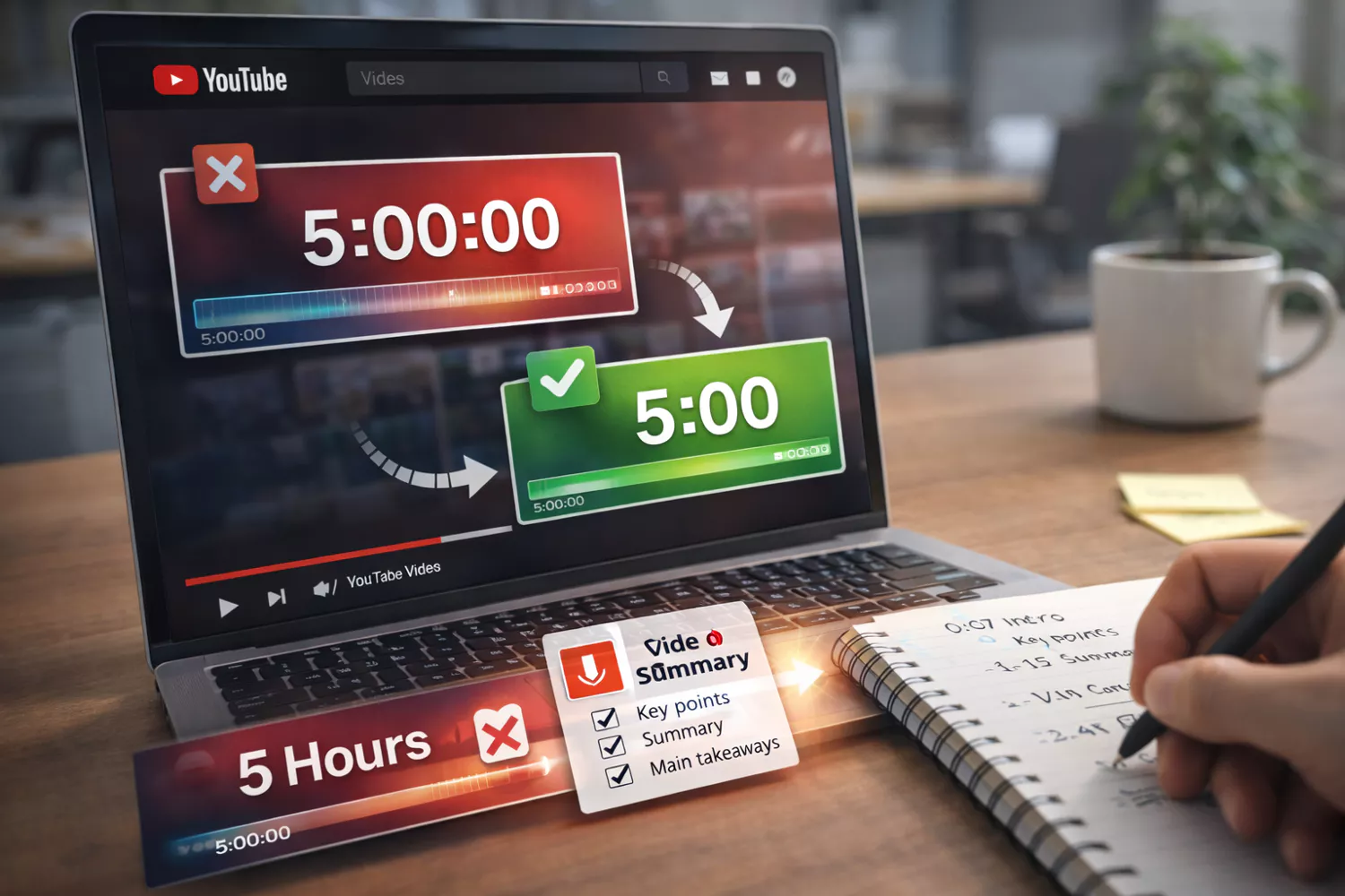 Watching YouTube videos on laptop